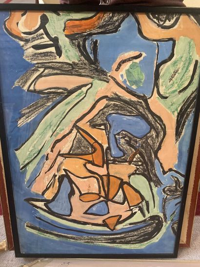 Lot of 16 framed pieces of which lithograpohies...