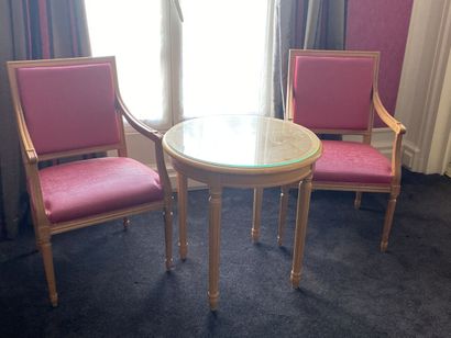 Set of living room furniture including a...