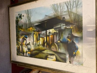 Lot of 18 modern prints including lithographs...