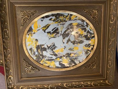 Lot of 14 large framed pieces including lithographs...