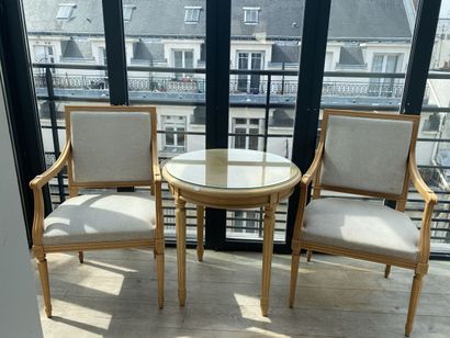 Set of living room furniture including a...