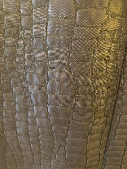 Pair of curtains in shiny purple fabric with...
