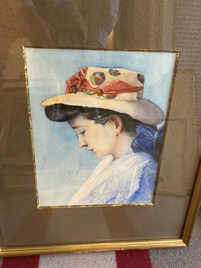 Lot twelve framed pieces of various female...
