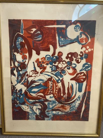 Interesting lot of 7 lithographed artists...