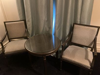 Set of living room furniture including a...