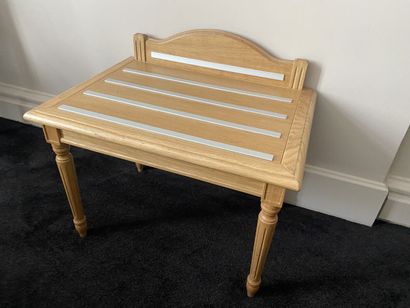 Luggage rack in light natural wood, top with...