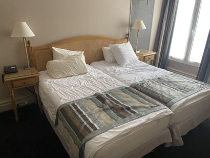 Double bed composed of two box springs and...
