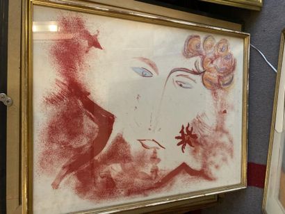 Lot of thirteen lithographs and modern engravings...