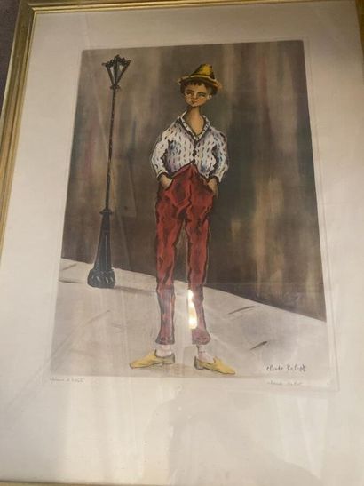 Lot of 17 framed pieces including lithographs...