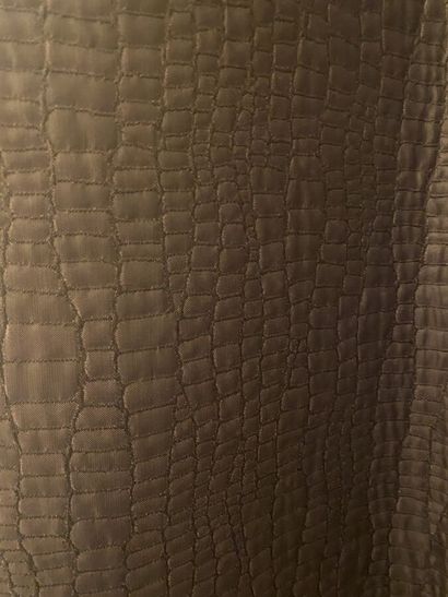 Pair of curtains in shiny purple fabric with...
