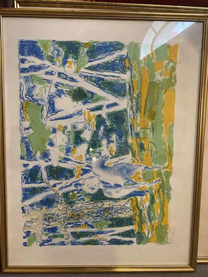 Interesting lot of 7 lithographed artists...