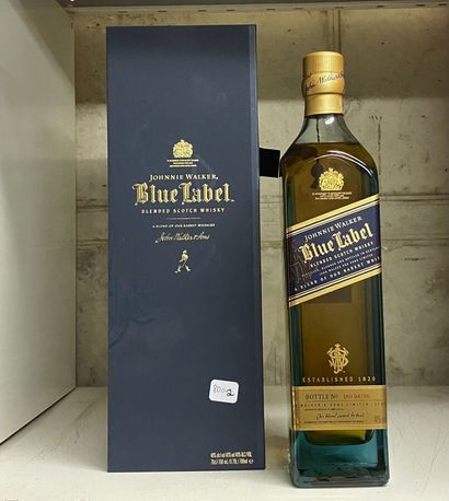 A bottle of Johnny Walker Blue Label whisky...