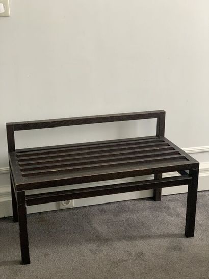 Luggage stand in black tinted veneer (In...