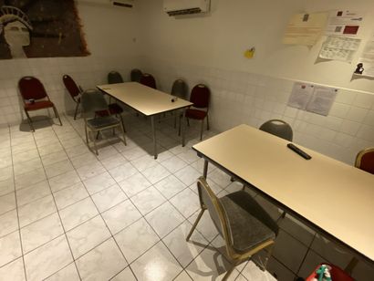 Set of furniture including : 4 large tables...