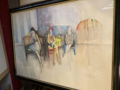 Lot of thirteen lithographs and modern engravings...