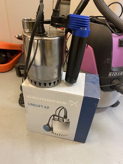 Two GRUNDFOS lifting pumps, one of which...