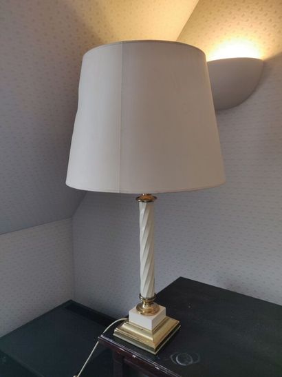 Pair of brass sconces with articulated arm...