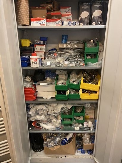 4 metal cabinets and their contents of hardware...