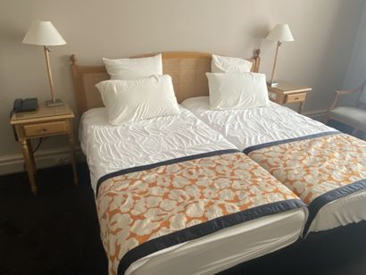 Double bed composed of two box springs and...
