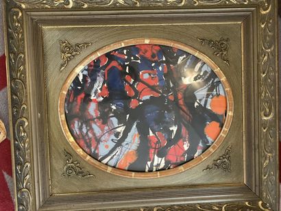 Lot of 14 large framed pieces including lithographs...