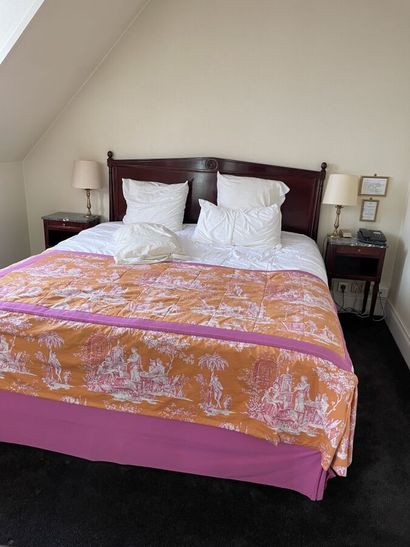 Double bed with Directoire style headboard,...