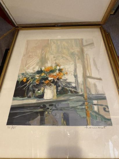 Lot of 18 modern prints including lithographs...