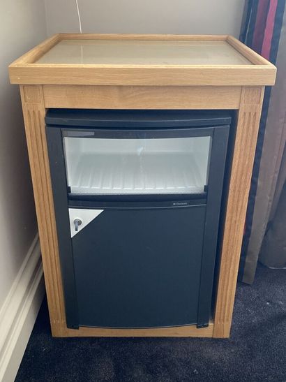 Piece of furniture mini-bar in clear wood...