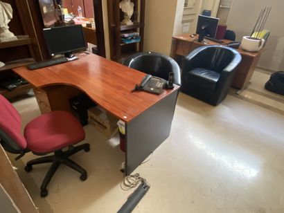 Set of office furniture including two desks...