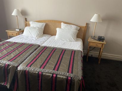Double bed composed of two box springs and...