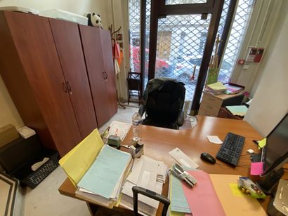 Set of office furniture including two imitation...