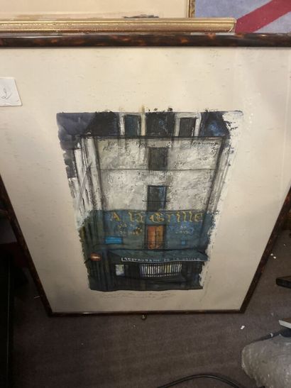 Lot of 18 framed pieces of different sub...