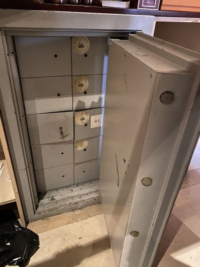 A FICHET safe with ten lockable compartments...