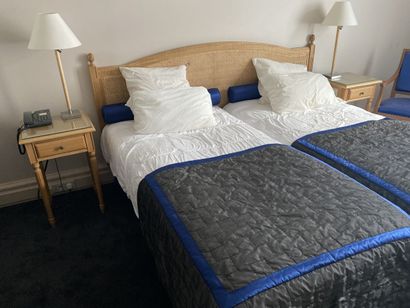 Double bed composed of two box springs and...