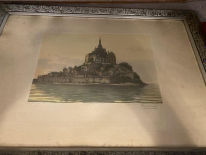 Lot of 18 framed pieces of different sub...