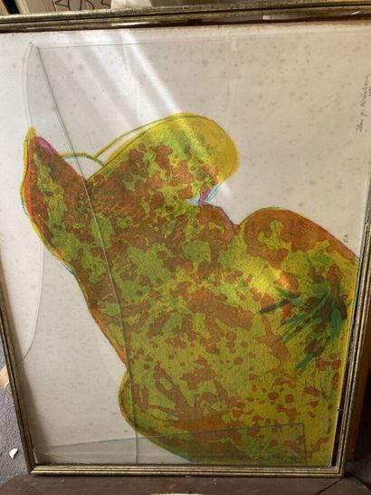 Lot of 10 various framed pieces including...