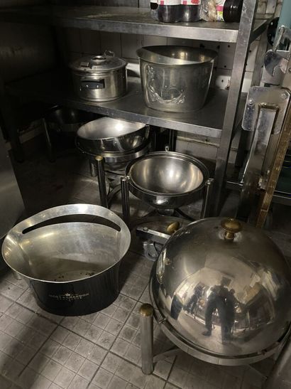 Set of champagne buckets and serving bel...