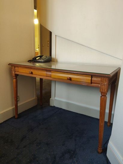 Louis XVI style desk opening with two drawers...
