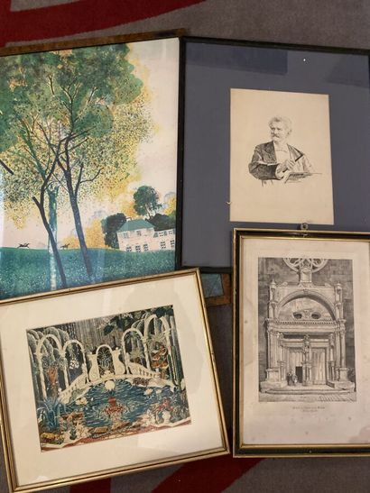 Surprising lot of prints, etchings and watercolors...