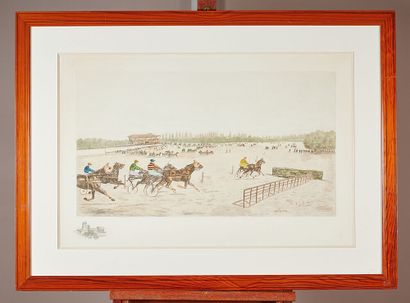 A lot of prints on horse racing, reproductions...