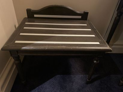 Luggage rack in light natural wood, top with...