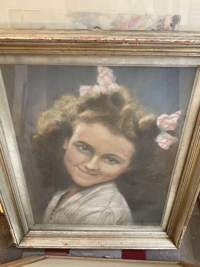 Lot twelve framed pieces of various female...