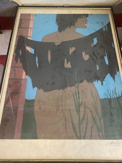 Lot of 16 framed pieces of which lithograpohies...
