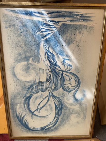Lot of 10 various framed pieces including...