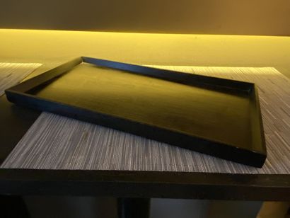 30 plateaux-présentoirs en bois foncé (u...
