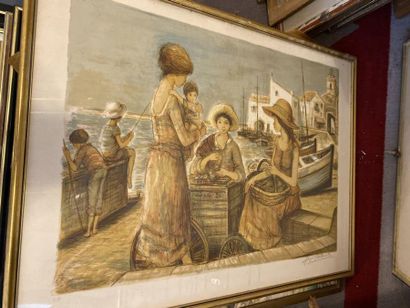 Lot of 18 modern prints including lithographs...
