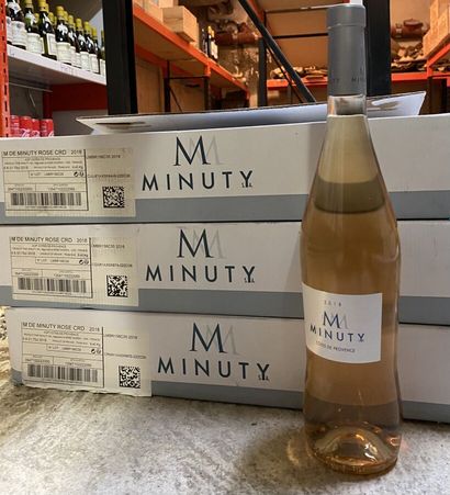 Deux cartons six bouteilles de Minuty rosé...