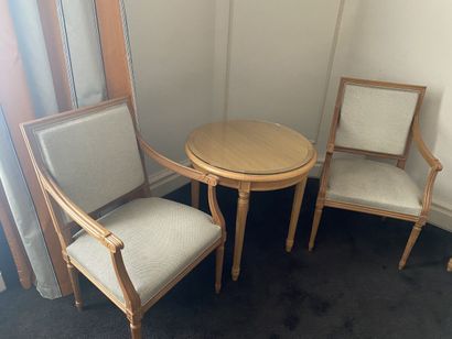Set of living room furniture including a...