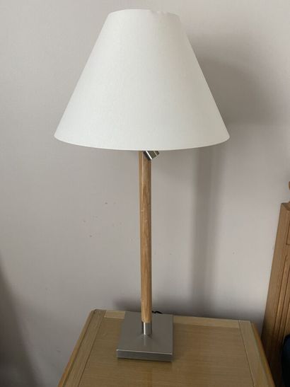 Two reading lamps of bedside with chromed...