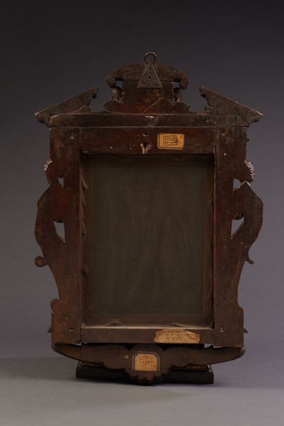 Carved, patinated and partially gilded wooden...