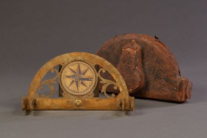Jacques CANIVET - Graphometer in copper alloy,...